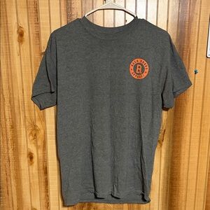 Gildan Dark Gray T-Shirt with Orange Logo